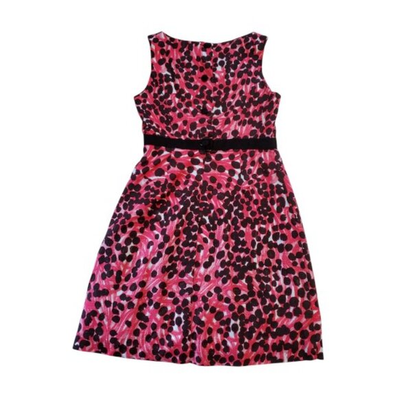 Millie Minis Pink Black Cheetah Print Dress Size 10 - Picture 4 of 5